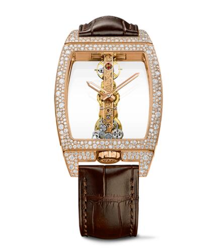 Replica Corum Golden Bridge Classic Rose Gold Snow-Set Watch B113/03853 - 113.358.85/0F02 0000